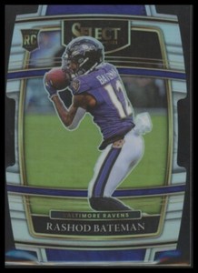 2021 Panini Select Silver Prizm Die Cut #55 Rashod Bateman Baltimore Ravens
