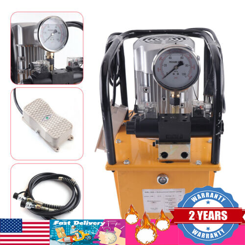 750W 7L Double Acting Electric Hydraulic Pump Power Pack 10000PSI Capacity