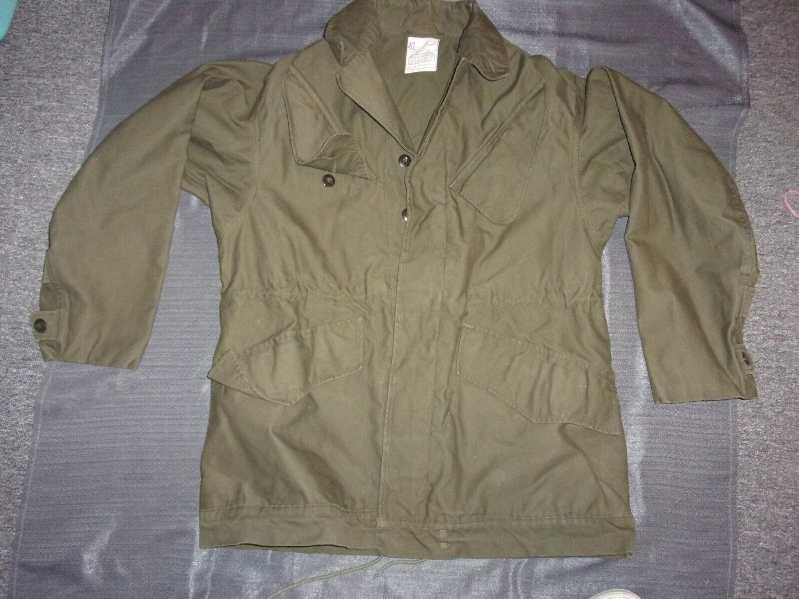 DUTCH ARMY OD GREEN FIELD JACKET 40 CHEST US MEDIUM 8405-17-006-6624