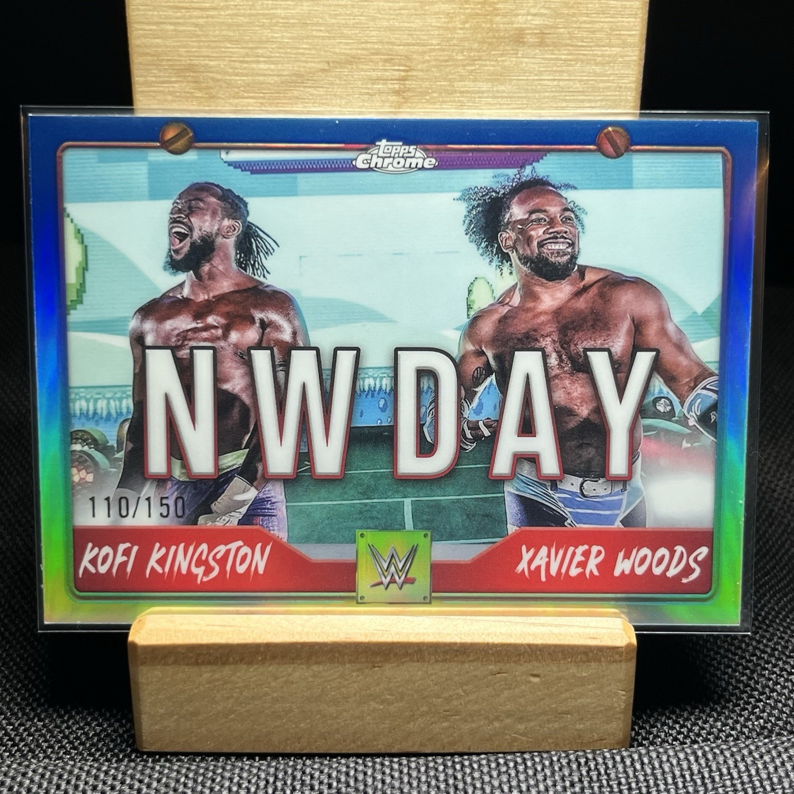 2025 Topps Chrome WWE Tag Team Kofi Kingston Xavier Woods #TAG-NEW Blue 110/150