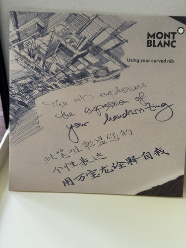 Montblanc 149 Curved Calligraphy Fountain Pen - 第 10/13 張圖片