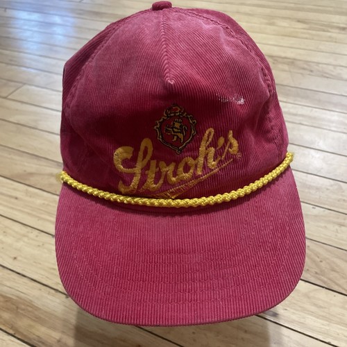 De Colección Stroh’s Beer Snapback Gorra Pana Fire Brew Hecho en EE. UU. Hipster Años 70 Grunge - Imagen 4 de 22