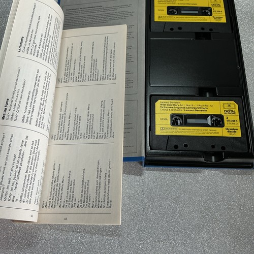 WEST SIDE STORY Leonard Bernstein 2 Cassette Tape Box with Booklet - Picture 4 of 4