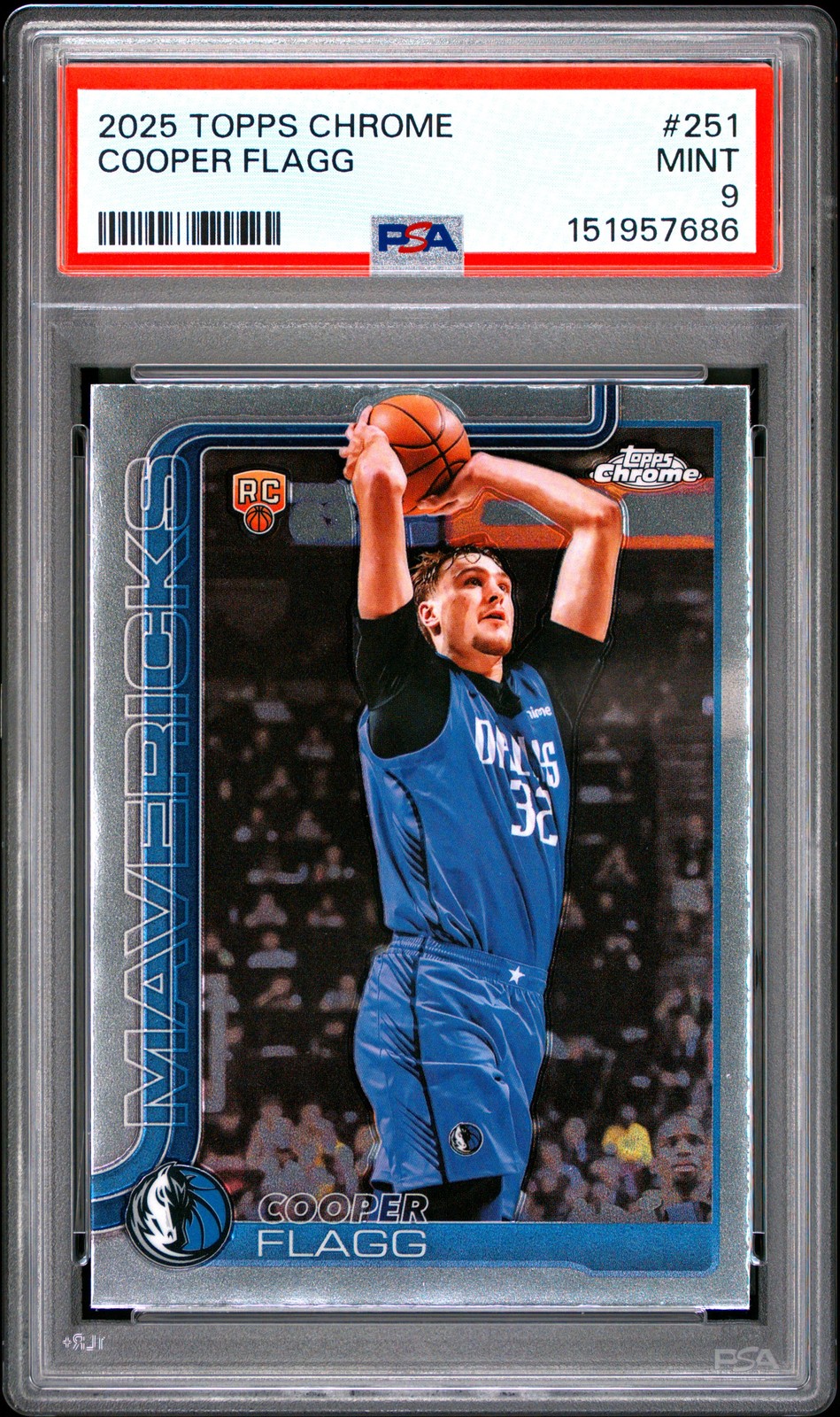 2025 TOPPS CHROME #251 COOPER FLAGG PSA 9