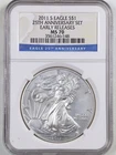 2011-S 1oz Silver American Eagle MS70 NGC 3561246-148 Eagle 25th Anniversary Set