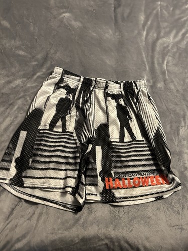 Halloween Michael Myers Chalk Line Retro Shorts Medium John Carpenter