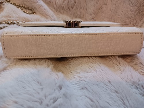 AUTHENTIC CHANEL MINI CROSSBODY with top Handle, IVORY - Picture 11 of 11