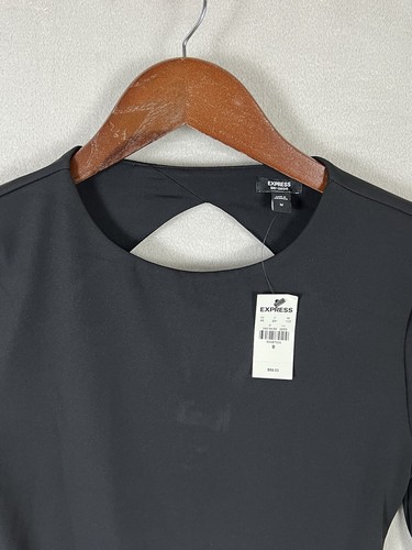 Express Body Oberteil Damen M Schwarz Bodykontur Offener Rücken Stretch Elasthan Neu - Bild 10 von 18