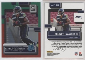 2022 Panini Donruss Rated Optic Preview Red & Green Kenneth Walker III Rookie RC