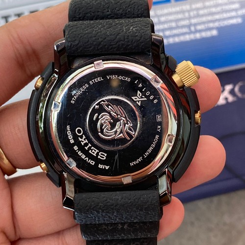 Rare Seiko Prospex SNE498 Solar Tuna Black Dial Gold Diver Watch Special Edition - Bild 9 von 9