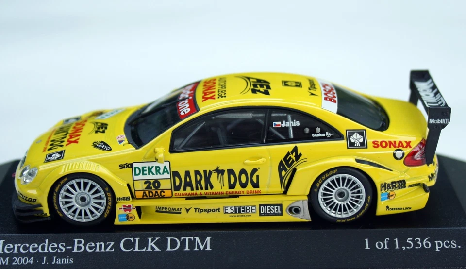 AMG-Mercedes CLK cupé W209 "DTM 2004" #20, Jarek Janis, Minichamps en M. 1:43 Foto 3 de 4