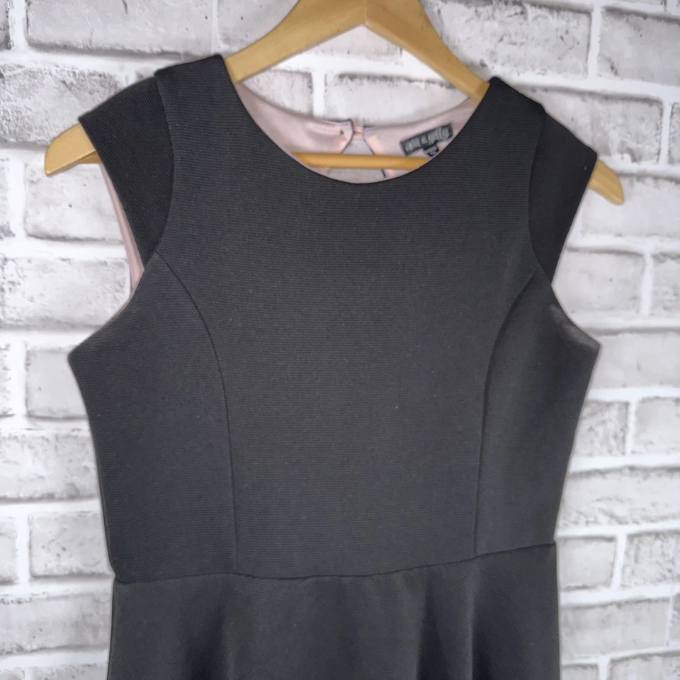 Ava & Yelly Dress Girls 16 Black Blush Fit Flare Cap Sleeve Pleated Skater USA - Image 2 of 4