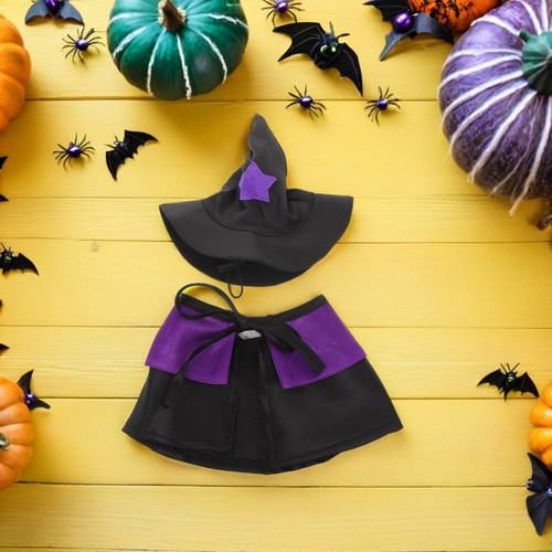  1 Set Hund Vampir Kostüm: Haustier Hexenkostüm Umhang Hut Set - Hund Zauberer Hut für - Bild 5 von 12