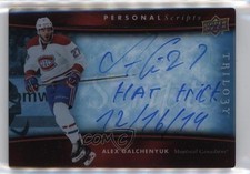 2017 Trilogy Personal Scripts 2018-19 Upper Deck Update Alex Galchenyuk Auto n1u