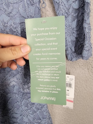 New W Tags Blu Sage Floral Lace Tiered Dress Size 10 Mother Of Bride Cocktail - Picture 7 of 9