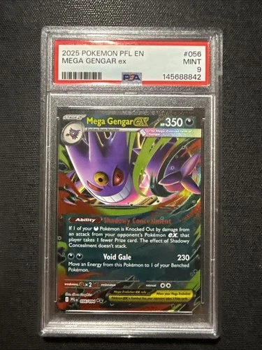 Mega Gengar EX 056/094 Pfl En-phantasmal Flames Pokemon PSA 9