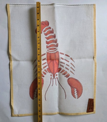 Hummer Nadelspitze handbemalt Leinwand Strand Haus Dekor Handarbeit  - Bild 3 von 9