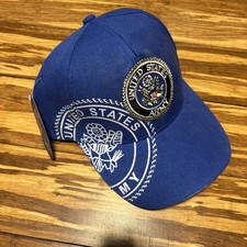 U. S. Marine Corps Blue Cloth Back Ball Cap With Embroidered Emblem