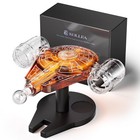 Birthday Gifts for Men Dad, Galaxy Spaceship Whiskey Decanter Sets for Men, S...