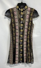 Alice + Olivia Women's Multicolor Floral Embroidered Mini Dress Size 0