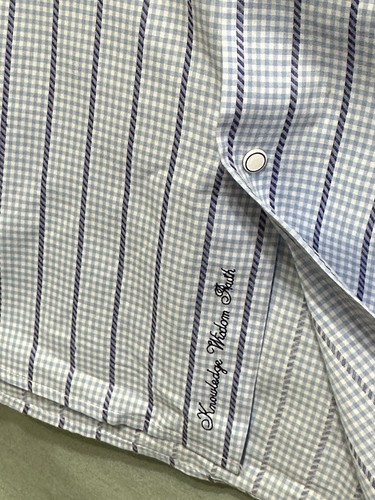 Herrenhemd Robert Graham 43/17 blau Button Down Langarm XL - Bild 4 von 7