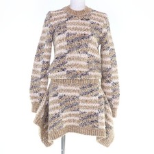Chanel Coco Mark Tweed Coat Wool Alpaca Blend Size 34 Chest 16.9 in Length