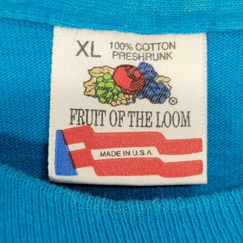 Vintage 90s Fruit-of-the-Loom T-Shirt Womens XL Lifes A Bitch single stitch blue - Picture 6 of 9
