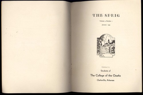 COLEGIO de Ozarks Clarksville AR * THE SPRIG enero, mayo 1949 escritura creativa - Imagen 3 de 6