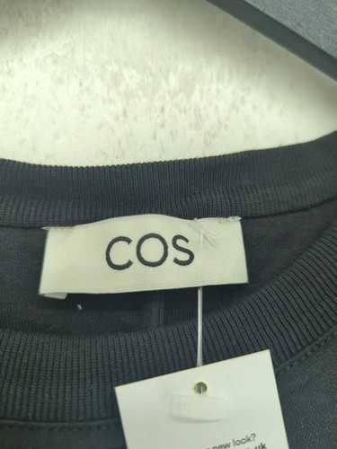 COS Women's Maxi Dress S Black Cotton with Polyamide Maxi - Picture 6 of 6