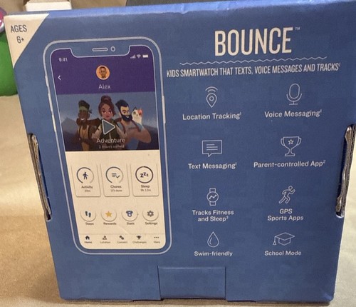Garmin Bounce Kid Smartwatch bidirectionnel texte et message vocal localisation piste - noir - Photo 2 sur 8