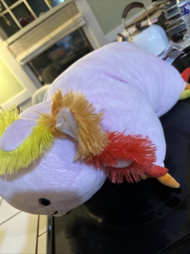 Cuscino Animali Axolotl Rosa Arcobaleno 18" Peluche Peluche SPEDIZIONE VELOCE - Foto 2 di 12