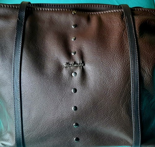 Echtleder Schultertasche Damen Handtasche handgefertigt, "MHHM"Orig.Einzelstück - Bild 14 von 14