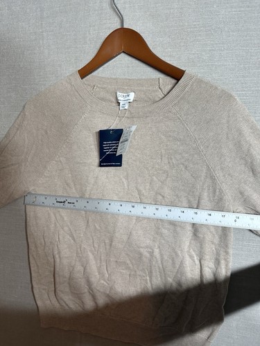 NWTS J. Crew Cashmere Crewneck Sweater Men's XS Tan Brown Pullover - Picture 4 of 6