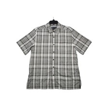 5.11 Tactical Grey White Vented Plaid Button Shirt Mens Size Medium