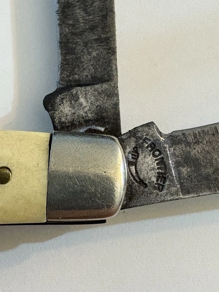 Navaja de Bolsillo Vintage Frontier Imperial 3 Hojas Stockman Modelo 4432 EE. UU. Foto 4 de 4