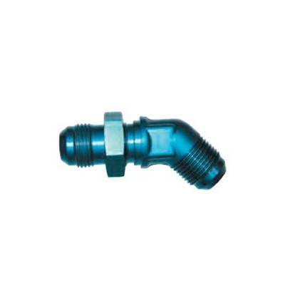SPEEDFX 560837BK -8AN BLK 45 DEGREE BULKHEAD FLARE