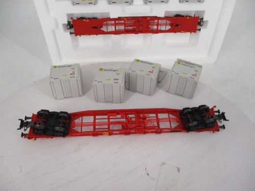 Märklin Spur H0 47076 Güterwagen Set Containertragwagen der DB in OVP - Bild 9 von 11