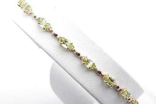 Peridot Armband 333 8K Gelbgold Länge 19cm . - Bild 4 von 7