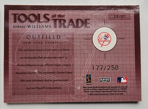 Game Used cards NY YANKEES numbered RARE 5 card lot 2001 & 2002 GOLD - Picture 8 of 10