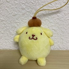 Amuse Sanrio Pompompurin Mascot Plush Toy 10cm Unused Soft Keychain Doll