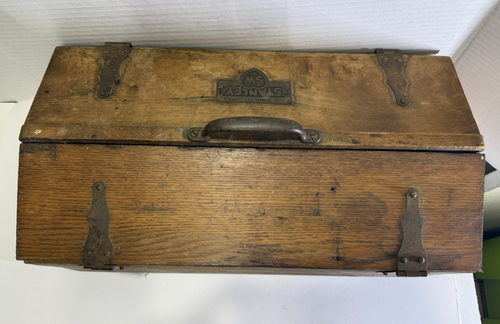 Seltene antike STANLEY Works #801 Sweetheart Holz Werkzeugkiste - Bild 9 von 22