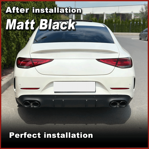 Schwarz Heckdiffusor Ausbuffblenden Für Mercedes C257 X257 CLS53 AMG Optik 18UP - Bild 2 von 11