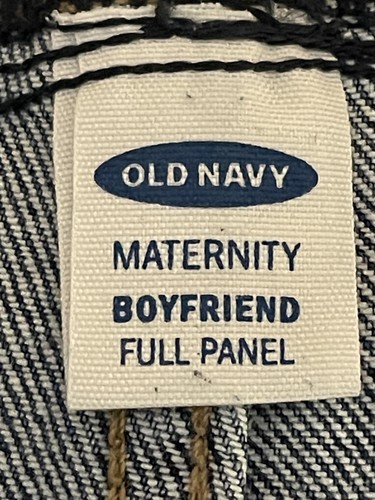 Pantaloncini premaman Old Navy donna 12 blu denim fidanzato pannello intero orlo arrotolato - Foto 9 di 12