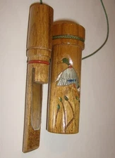 Duck Call- Carved by Breland - Greenhead with Grass - Sealed with Shiny Poly