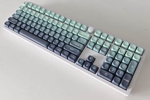 Jeu de claviers thème printemps nuit dégradé vert bleu pour clavier mécanique - Photo 9/19