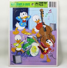 Vintage 1983 Disney Huey Dewey Louie Frame Tray Puzzle 12 Pc Ducks VGC