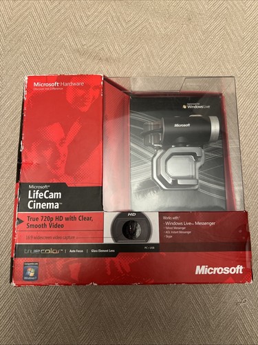 Microsoft Life Cam Cinema H5D00001 Web Camera New/Sealed In Box Windows Live