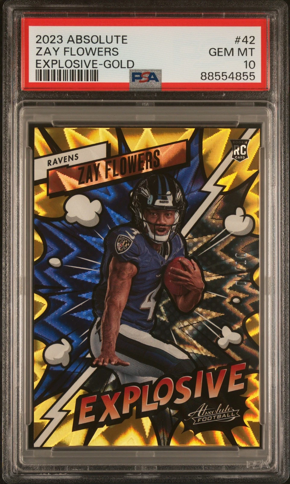 Zay Flowers Panini Absolute Explosive #42 Gold