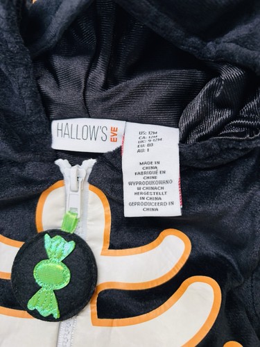 Baby Skeleton Costume 12 Months Infant Halloween 1 Piece Bodysuit Outfit NEW - Picture 6 of 9