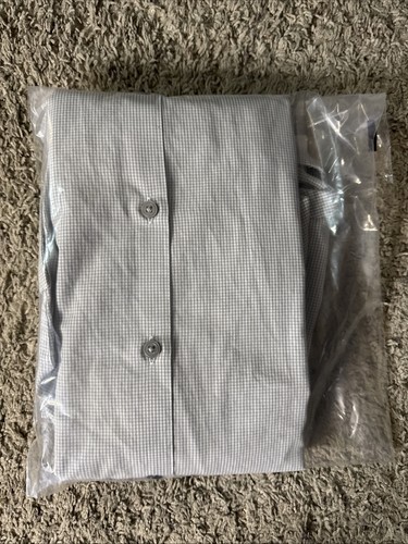 Alfani Button Up Shirt Gray White Mens Size L Large Classic Cotton Polyester - Picture 17 of 17